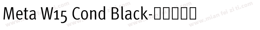 Meta W15 Cond Black字体转换